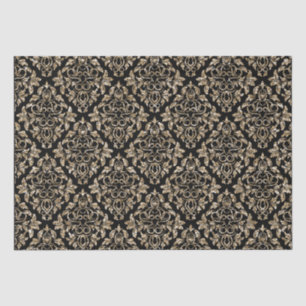 Gold Glitzer Damask Muster Seidenpapier