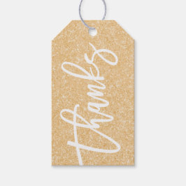 Gold Glitzer Dank Geschenksmarke Dusche Gefallen Geschenkanhänger