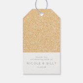 Gold Glitzer Dank Geschenksmarke Dusche Gefallen Geschenkanhänger (Rückseite)