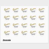 Gold Glitzer Dankbarkeit Typografie Herz-Aufkleber (Blatt)