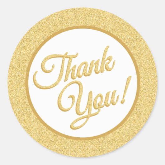 Gold Glitzer Danke, Stickers (Vorderseite)