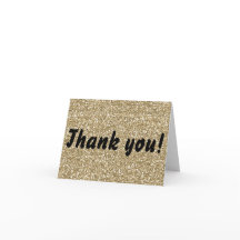 Gold Glitzer Dankeschön Karte