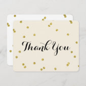 Gold Glitzer | Dankeskarten Dankeskarte (Vorne/Hinten)