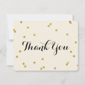 Gold Glitzer | Dankeskarten Dankeskarte (Vorderseite)