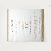 Gold Glitzer Days to Wedding Welcome Brautparty Wandteppich (Vorderseite (Horizontal))