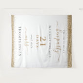 Gold Glitzer Days to Wedding Welcome Hen Party Wandteppich (Vorderseite (Horizontal))