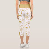 Gold Glitzer Deer Capri Leggings (Rückseite)