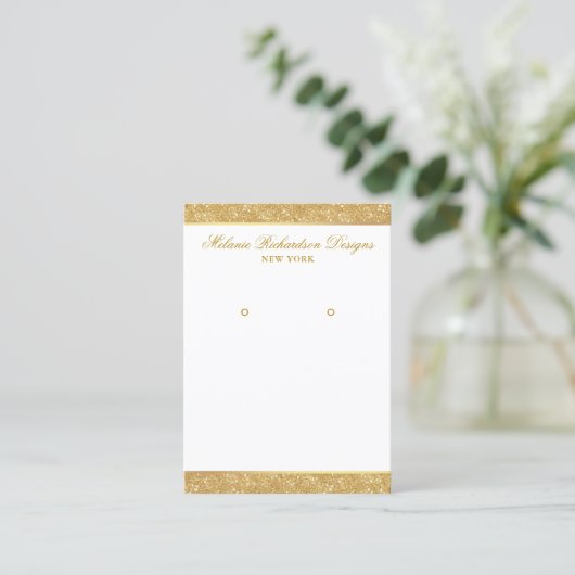Gold-Glitzer der Earl Display Card Visitenkarte (Stehend Vorderseite)