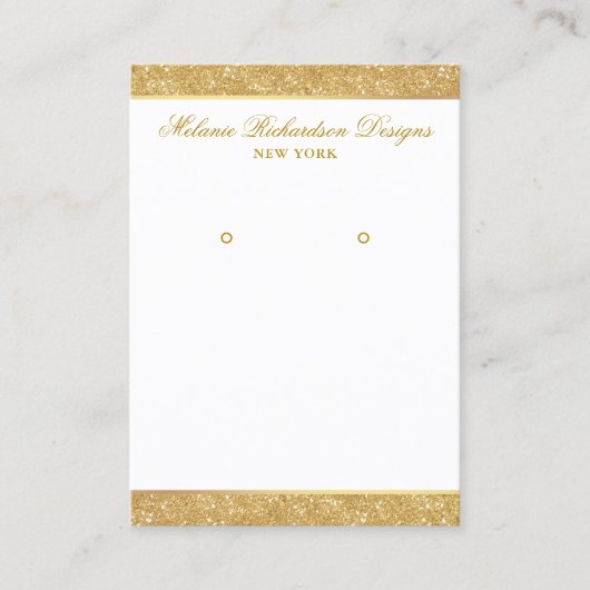 Gold-Glitzer der Earl Display Card Visitenkarte (Vorderseite)