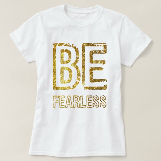 GOLD GLITZER DESIGN - SEI ANGST T-Shirt (Design vorne)