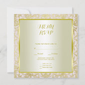 Gold-Glitzer, Diamond-Floral-Gemische und Bow-Menü (Rückseite)