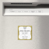 Gold Glitzer Diamond Heart speichern Datum Magnet (In Situ (Geschirrspüler))