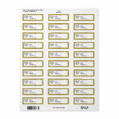 Gold Glitzer Diamond Herd Address Labels (Vorne)