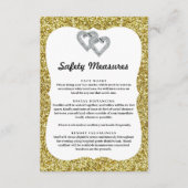 Gold Glitzer Diamond Hörschutz Maßnahmen Begleitkarte (Vorderseite)