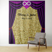 Gold Glitzer Diamond Infinity Lila Vorhang Wandteppich (Beispiel)