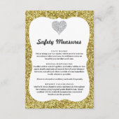 Gold Glitzer Diamond - Maßnahmen zur Herzsicherhei Begleitkarte (Vorderseite)