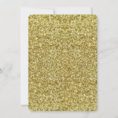 Gold Glitzer Diamond Probe Abendessen einladen Einladung (Rückseite)