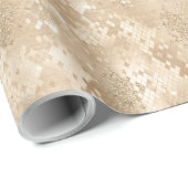 Gold Glitzer Diamond Snake Skin Wrapping Paper Geschenkpapier (Rolleneckpunkt)
