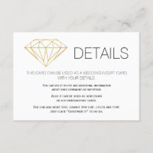 Gold Glitzer Diamond trendige Hochzeitsdetails ein