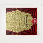 Gold Glitzer Diamond Unendlichkeit Hintergrund Rot Wandteppich (Vorderseite (Horizontal))