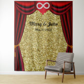 Gold Glitzer Diamond Unendlichkeit Hintergrund Rot Wandteppich (Beispiel)