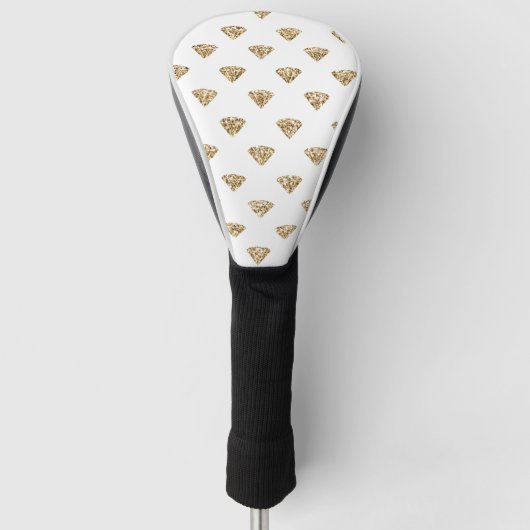 Gold Glitzer Diamonds Golf Headcover (Vorderseite)
