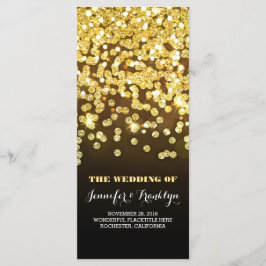 Gold Glitzer Diamonds Hochzeitsprogramme Programm