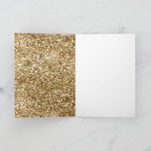 Gold Glitzer Diamonds Karte (Innenseite)