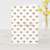 Gold Glitzer Diamonds Karte (Gelbe Blume)