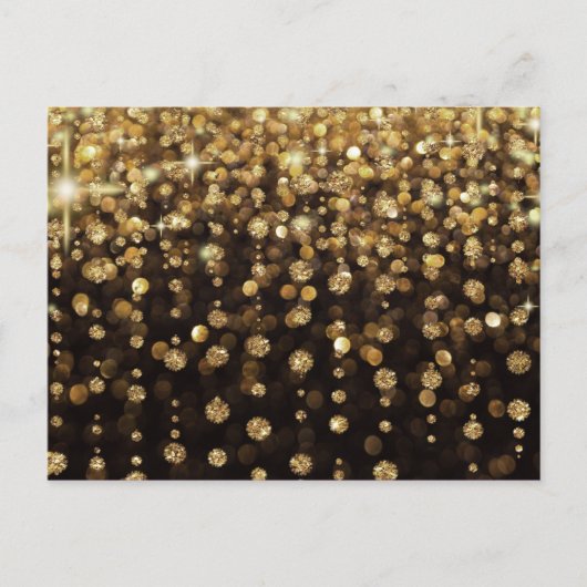 Gold Glitzer Diamonds Postkarte (Vorderseite)