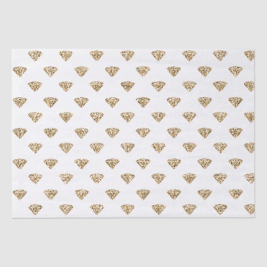 Gold Glitzer Diamonds Seidenpapier (Vorderseite)