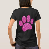Gold Glitzer Dog Pawprint T-Shirt (Rückseite)
