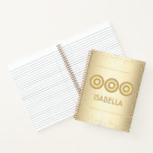 Gold Glitzer Donuts fett moderne Girl-Spaß-Name Notizblock (Innenseite)