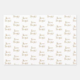 Gold Glitzer Dream Shine Sparkone Geschenkpapier Set