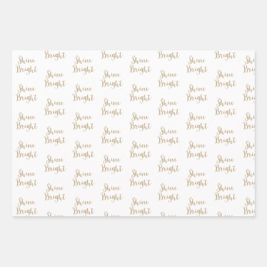 Gold Glitzer Dream Shine Sparkone Geschenkpapier Set (Vorderseite)