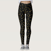 Gold Glitzer Dreiecke Leggings (Vorderseite)