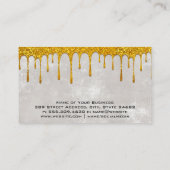 Gold-Glitzer-Drilling | Whisky Business Card Visitenkarte (Rückseite)
