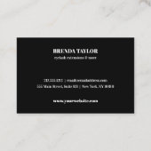 Gold Glitzer Drippings Browbar Eyelash Luxury Visitenkarte (Rückseite)