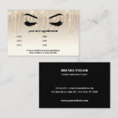 Gold Glitzer Drippings Browbar Eyelash Luxury Visitenkarte (Vorne/Hinten)