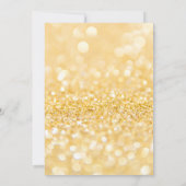 Gold Glitzer Duale Geburtstag Soiree Einladung (Rückseite)