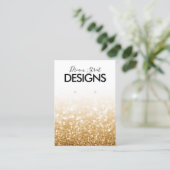 Gold Glitzer Earring Display Card Visitenkarte (Stehend Vorderseite)