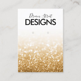 Gold Glitzer Earring Display Card Visitenkarte