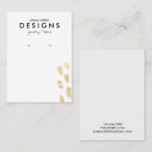 Gold Glitzer Earring Display Card Visitenkarte (Vorne/Hinten)
