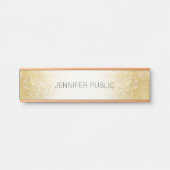 Gold Glitzer Einfaches Design Modernes Template El Türschild (Vorderseite )