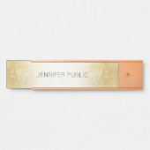 Gold Glitzer Einfaches Design Modernes Template El Türschild (Vorderseite )