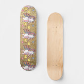Gold-glitzer-einhorn-muster Skateboard (Vorderseite)