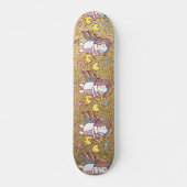 Gold-glitzer-einhorn-muster Skateboard (Vorne)