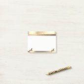 Gold Glitzer Einhorn, Streifen, Confetti-Personali Post-it Klebezettel (Auf Schreibtisch)