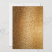 Gold Glitzer Einladung (Rückseite)