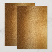 Gold Glitzer Einladung (Vorne/Hinten)